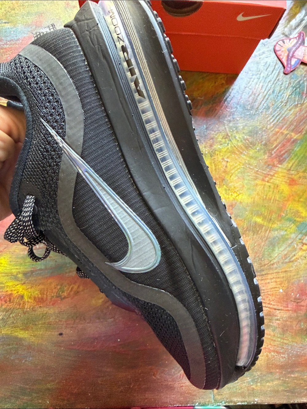 Nike Pegasus Premium Running Shoe Black Air Zoom Sneaker Sz. women 8.5 men 7 NWB - Picture 6 of 13
